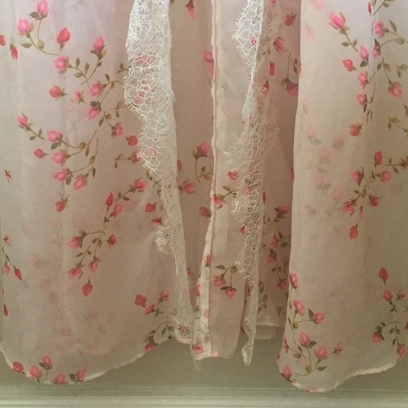 RARE Victoria’s Secret Chiffon Rose Robe - Picture 7 of 10